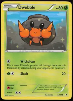 Dwebble 6/101 MP Noble Victories Common Pokemon - Image 1