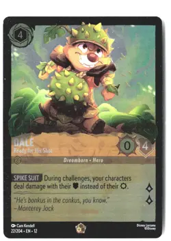 Disney Lorcana TCG Dale Ready For His Shot 22/204 Foil Wilds Unknown - Image 1
