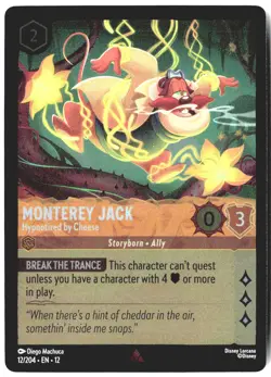 Disney Lorcana TCG Monterey Jack Hypnotized by Cheese 12/204 Foil Wilds Unknown - Image 1