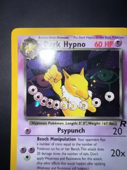 Pokemon Card English Dark Hypno 9/82 Team Rocket Wizards LP - Image 5