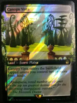 MTG *Canopy Vista Extended Art Surge Foil X1* (MP) Dr. Who Magic The Gathering - Image 1