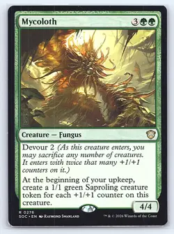 Mycoloth 276 Rare Commander: Secrets of Strixhaven Magic: The Gathering LP - Image 1