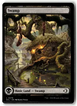 Swamp (0276) - Lorwyn Eclipsed - CRIMPED ERROR - Regular - MTG - Image 1