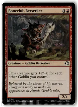 Boneclub Berserker - Lorwyn Eclipsed - CRIMPED ERROR - Foil - MTG - Image 1