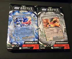 2023 Pokemon -Set of 2- 1x Kangaskhan & 1x Greninja EX Battle Decks. New Sealed! - Image 1
