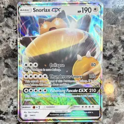 Pokemon Snorlax GX SM05 Full Art Promo Holo Card 190 HP Basic Pokemon TCG - Image 4