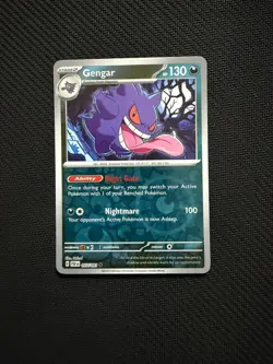 Gengar 057/091 Uncommon Paldean Fates Pokemon Reverse Holo Near Mint - Image 1
