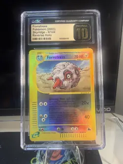 Pokemon 2003 Forretress 9/144 Skyridge Rare Reverse Holo CGC Pristine 10 Low Pop - Image 1