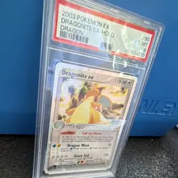 PSA 6 Dragonite ex 90/97 2003 Pokemon EX Dragon Holo Ultra Rare looking at swirl - Image 2