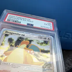 PSA 6 Dragonite ex 90/97 2003 Pokemon EX Dragon Holo Ultra Rare looking at swirl - Image 5