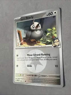 Pokemon TCG * Larry's Starly 168/217 ENERGY REVERSE HOLO * ME Ascended Heroes - Image 2