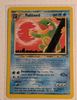 Politoed 27/75 Rare Neo Discovery Pokemon Unlimited - Image 1