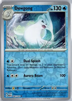 Dewgong 087/165 Uncommon 151 Pokemon Reverse Holo Lightly Played - Image 1