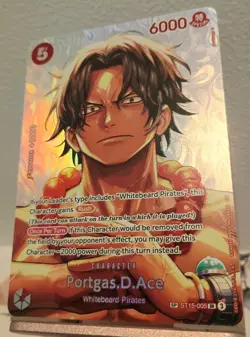ST15-005 Portgas.D.Ace SR SP OP16 The Time of Battle One Piece TCG English Card - Image 1