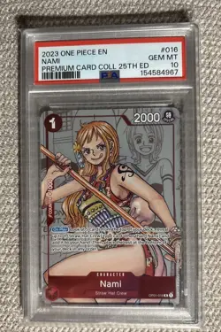 2023 ONE PIECE PREMIUM CARD COLLECTION 25TH EDITION #016 NAMI PSA 10 - Image 1