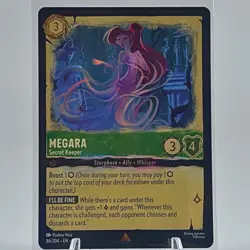 Disney Lorcana Megara Secret Keeper 86/204 Cold Foil Rare Near Mint NM - Image 1