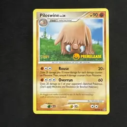 Piloswine Prerelease Staff 46/100 Stormfront Nintendo Pokemon - Image 1