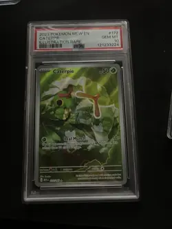 Caterpie 2023 Pokemon Mew en Illustration Rare 172 PSA 10 Gem - Image 1