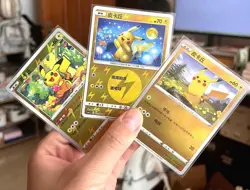 IN STOCK Pokemon S-Chinese Pikachu 3 Cards CS5aC-017 CSM2.5C-013 CS4DaC-127 NM - Image 1