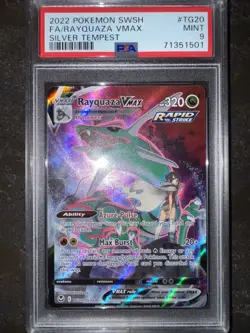 Pokemon TCG Rayquaza VMAX TG20 Silver Tempest Trainer Gallery PSA 9 MINT GRADED - Image 1