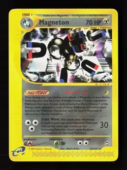 Magneton 22 Rare Aquapolis Pokemon Near Mint - Image 1