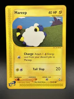 Mareep 93/147 Pokemon Aquapolis NM - 0316 - Image 1