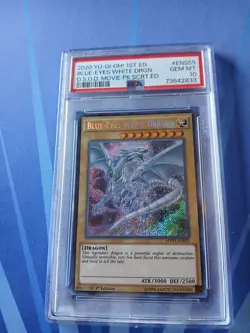 Blue-Eyes White Dragon 2020 ENS55 Secret Rare 1st Edition Yugioh PSA 10 GEM Mint - Image 1