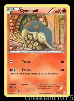 Cyndaquil 18/162 Common BREAKthrough Pokemon Lightly Played - Image 1