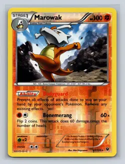Marowak 37/124 Rare Fates Collide Pokemon Reverse Holo LP - Image 1