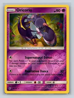 Oricorio 56/145 Rare Guardians Rising Pokemon Reverse Holo LP - Image 1
