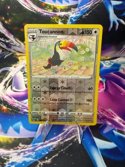 TOUCANNON 145/185 VIVID VOLTAGE Reverse Holo Rare Pokemon - Image 1