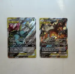 2 Pokemon Tag Team GX Holo Celebi&Venusaur SM167 and Reshiram &Charizard SM201 - Image 1