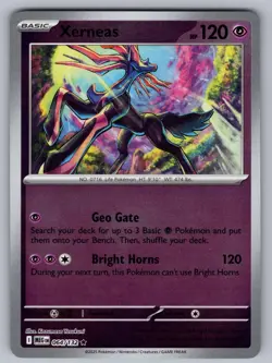 Xerneas 064/132 Rare Mega Evolution Reverse Holo Near Mint - Image 1