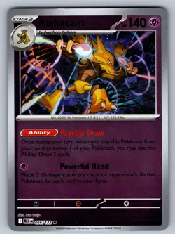 Alakazam 056/132 Rare Mega Evolution Reverse Holo Near Mint - Image 1