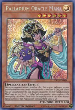 Yugioh! LP Palladium Oracle Mana - TN19-EN004 - Prismatic Secret Rare - Limited - Image 1