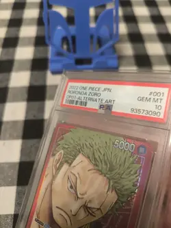 PSA 10 Roronoa Zoro OP01-001 L Alt Art Romance Dawn One Piece Card Japanese 2022 - Image 5