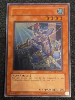 *Misprint* Yugioh Warrior of Atlantis FOTB-EN016 Ultimate NM No Name Imprint - Image 1