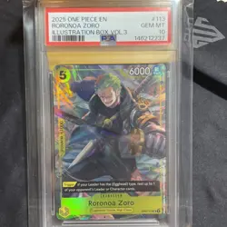 PSA 10 - 2025 ONE PIECE ILLUSTRATION BOX VOL. 3 RORONOA ZORO 113 - Image 1