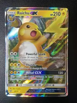 Raichu GX 29/73 Pokemon Card Shining Legends Ultra Rare 2017- LP - Image 1