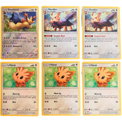 Holo Stoutland 105/149, Herdier 104/149, Lillipup 103/149 Pokemon TGC 6 Card Set - Image 1