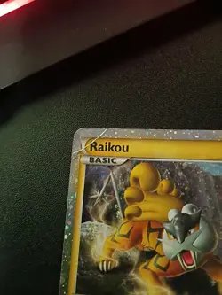 Raikou HGSS19 Holo Promo Edition Pokemon Card HP/Damaged - Image 4