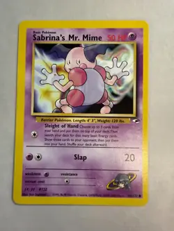 [1995] Pokemon Card TCG | Sabrina's Mr. Mime #94/132 Gym Heroes |. - Image 1