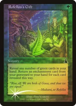 Urza's Destiny MTG FOIL Rofellos's Gift Magic - Image 1