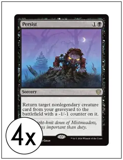 4x Persist, Lorwyn Eclipsed Commander, Magic MTG NM - Image 1