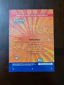 DMG! 2000 Topps TV Animation Pokemon Series 3 #03 Squirtle Pop-Up Card 10 Of 10 - Image 4