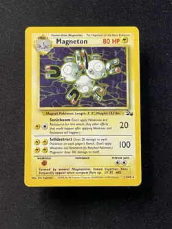 Magneton 11/62 Holo Rare Unlimited Fossil Pokemon Card WOTC NM/LP Vintage TCG - Image 1