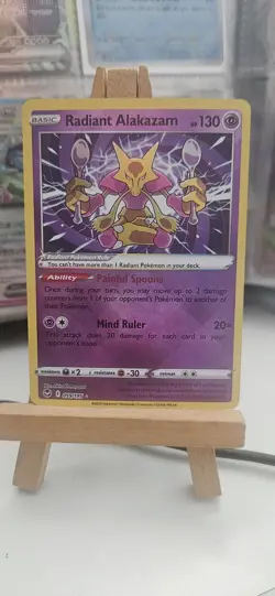 Pokemon TCG Radiant Alakazam Silver Tempest 059/195 Holo Radiant Rare - Image 1