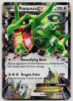 Rayquaza EX 75/108 Roaring Skies Pokemon LP - Image 1