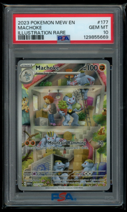 2023 Pokemon TCG Machoke 177/165 SV 151 Illustration Rare Holo PSA 10 - Image 1