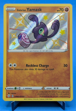 Galarian Yamask SV065/SV122 Pokemon TCG 2021 Rare Shiny Holo Shining Fates NM - Image 1